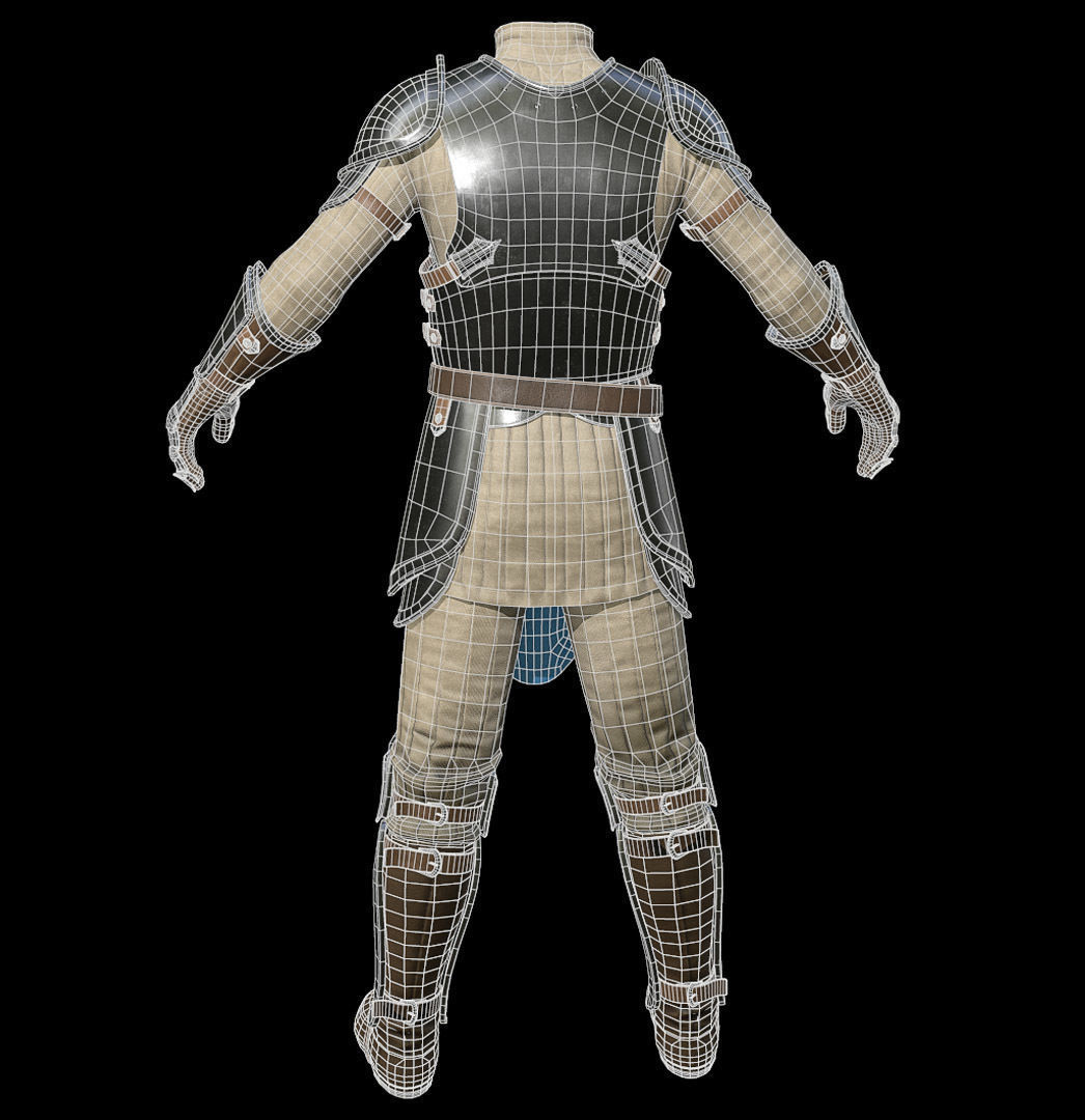 Medieval Character Low-poly 3D model_10