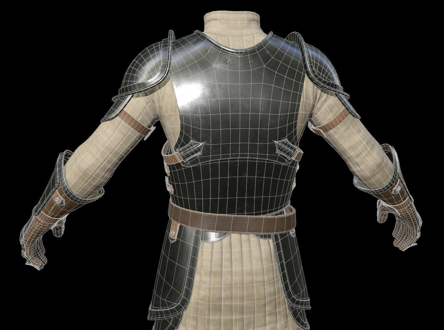 Medieval Character Low-poly 3D model_8