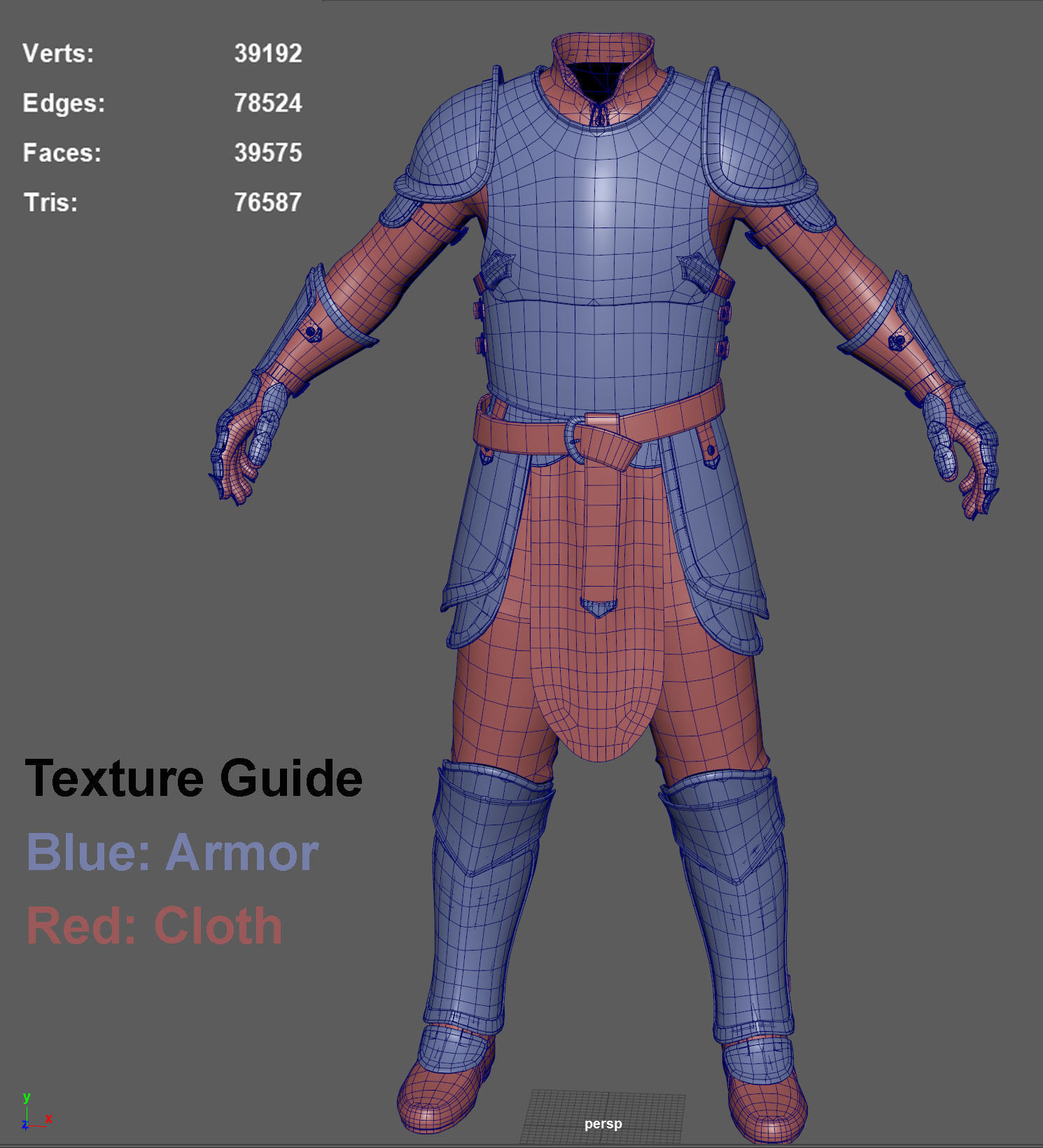 Medieval Character Low-poly 3D model_7