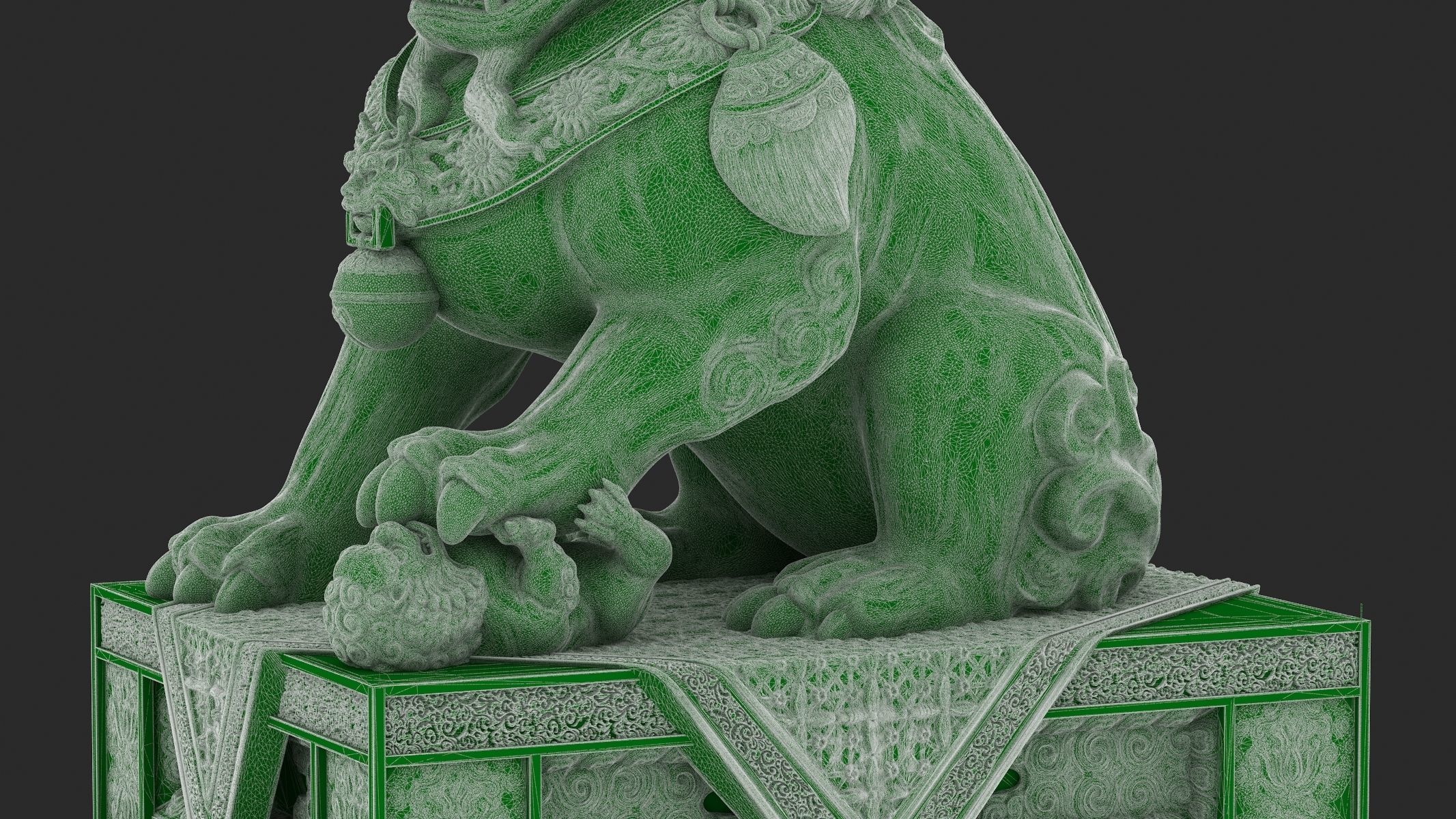 Chinese Lion Statue 3D Print 3D print model_18