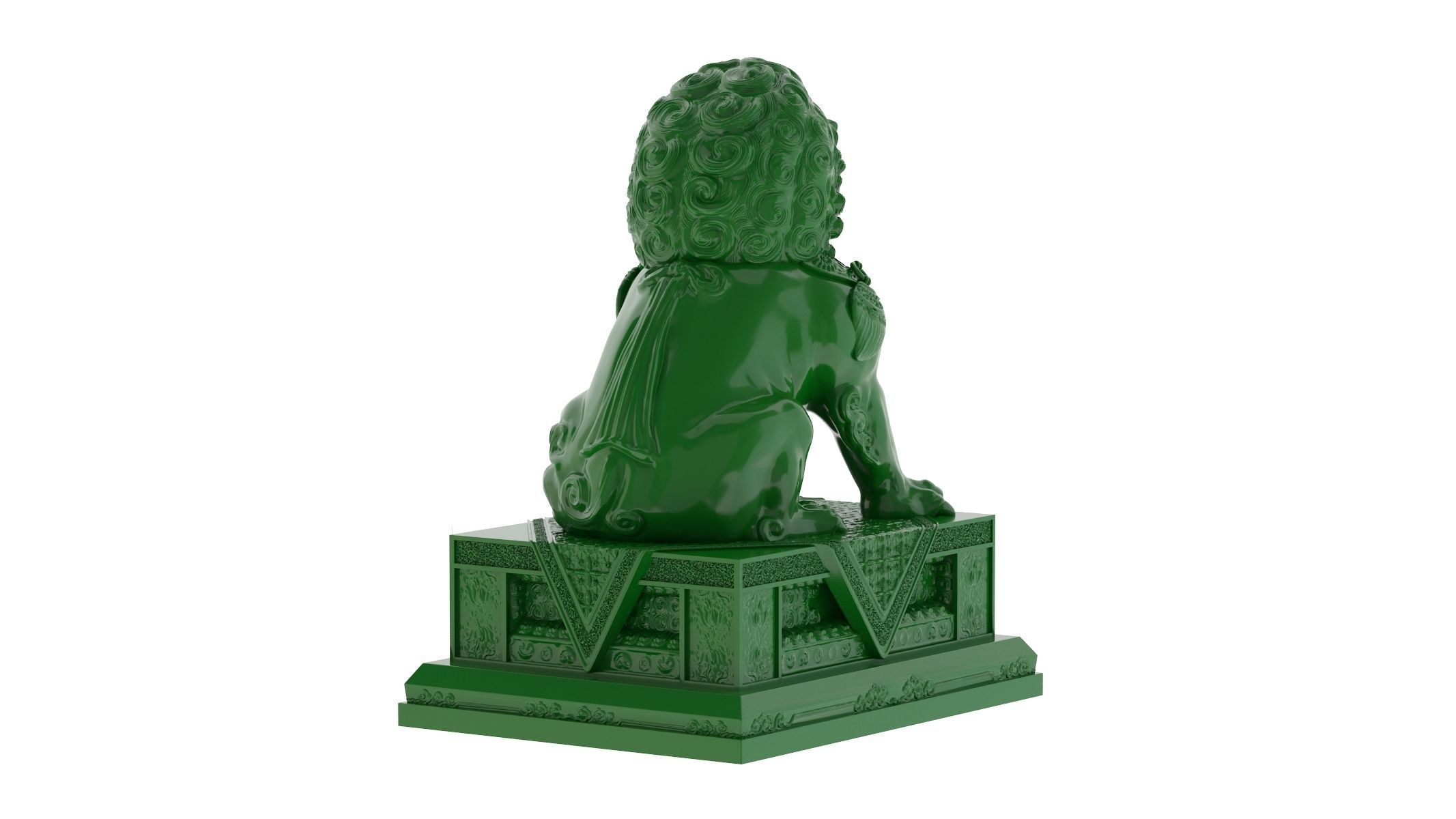 Chinese Lion Statue 3D Print 3D print model_1