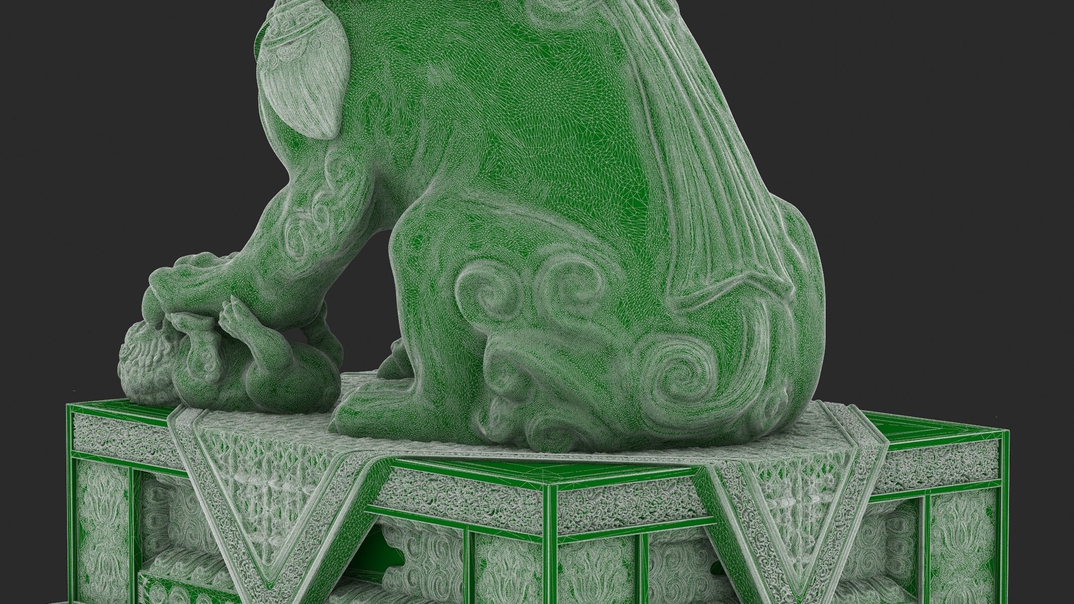 Chinese Lion Statue 3D Print 3D print model_17