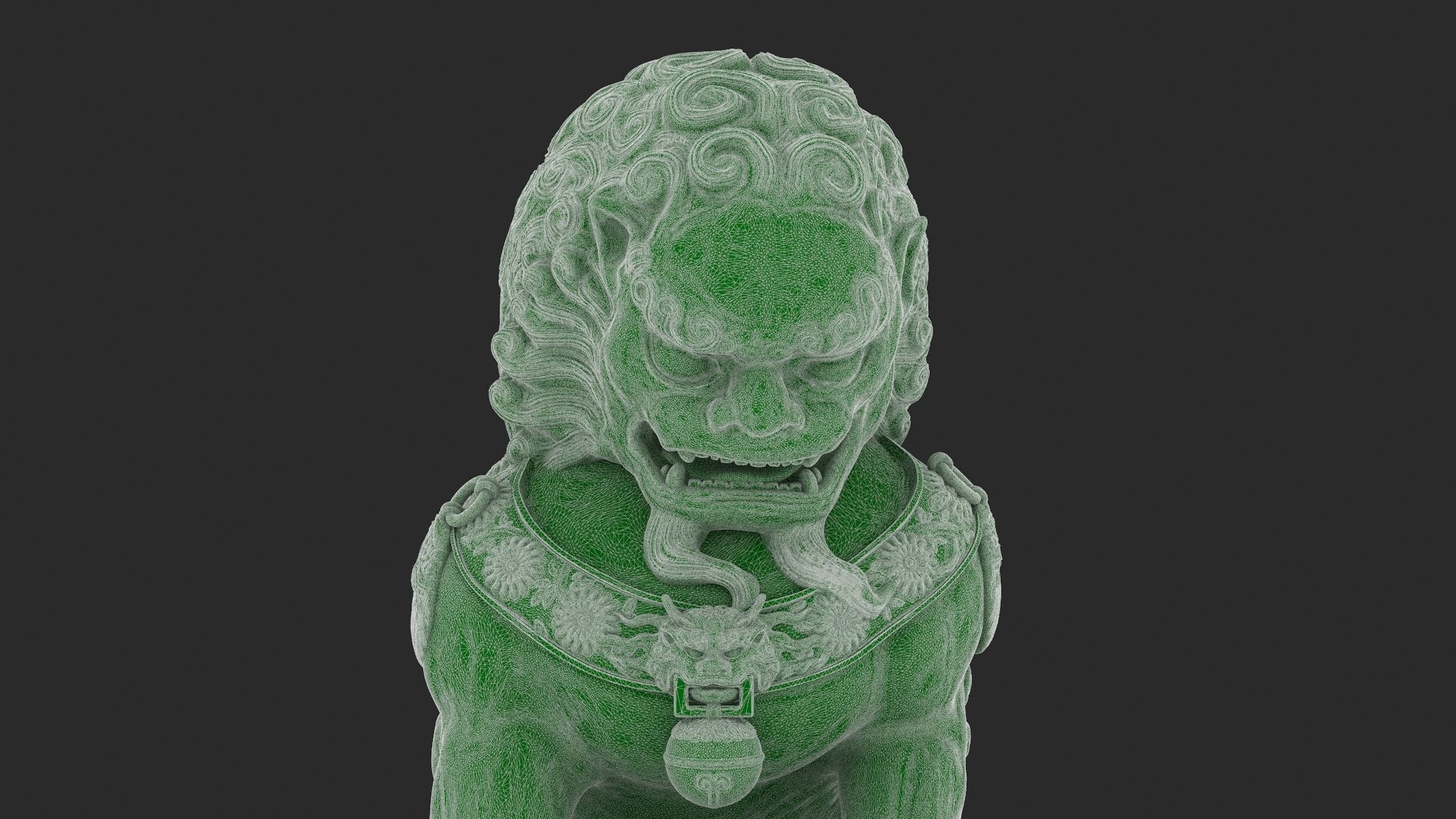 Chinese Lion Statue 3D Print 3D print model_19