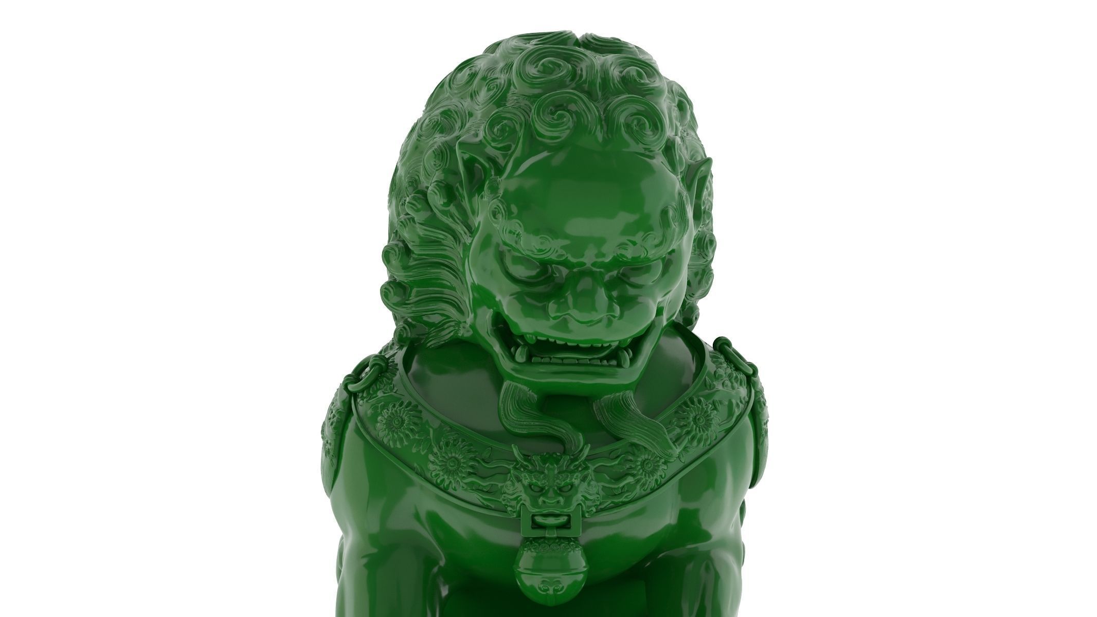 Chinese Lion Statue 3D Print 3D print model_9