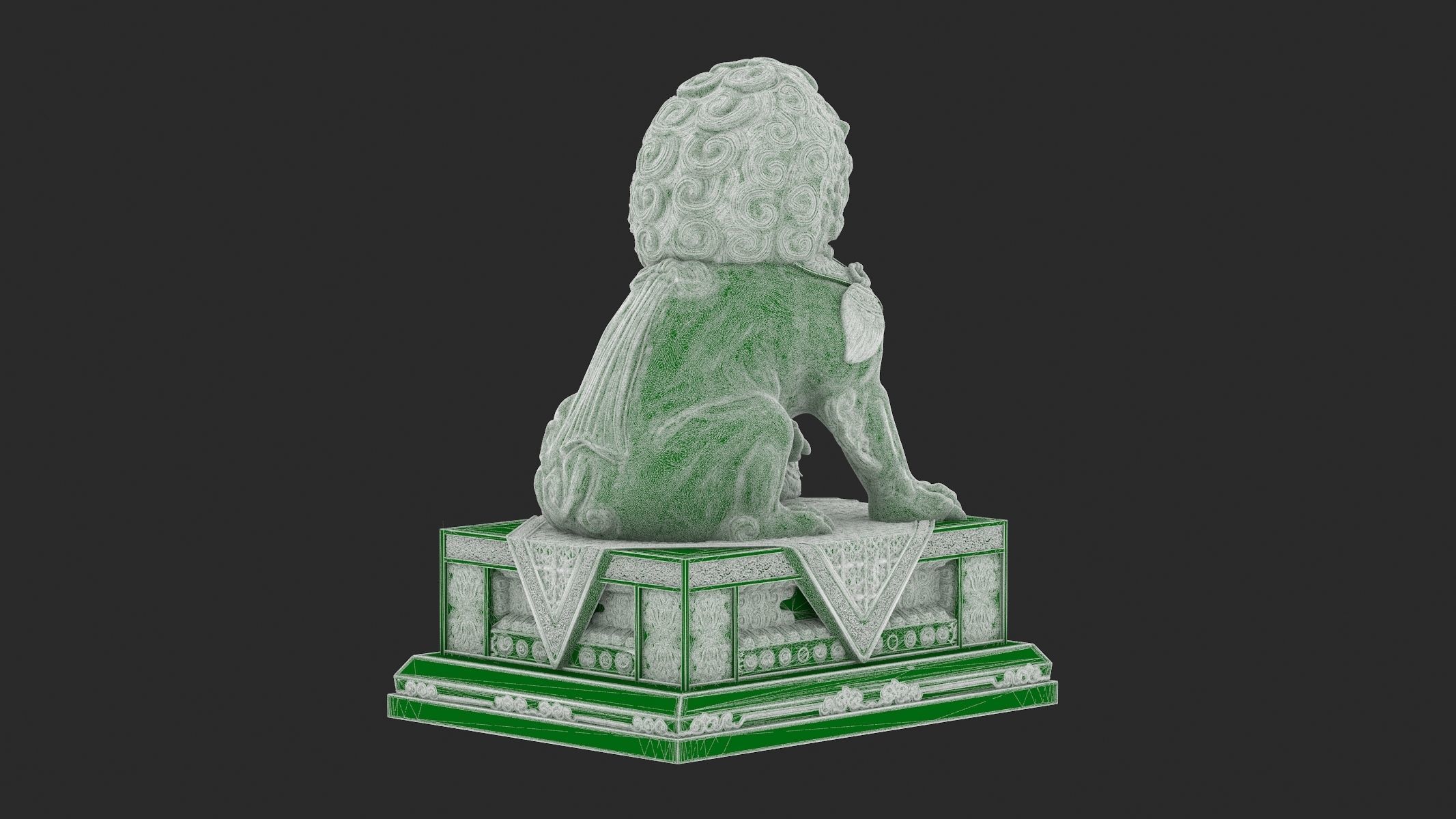 Chinese Lion Statue 3D Print 3D print model_11