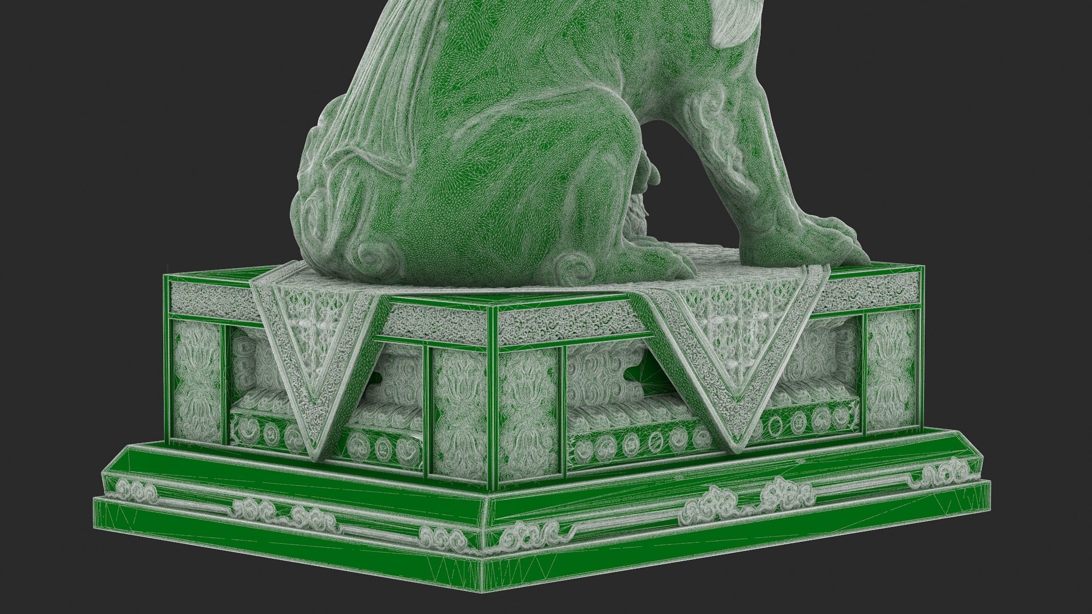 Chinese Lion Statue 3D Print 3D print model_16