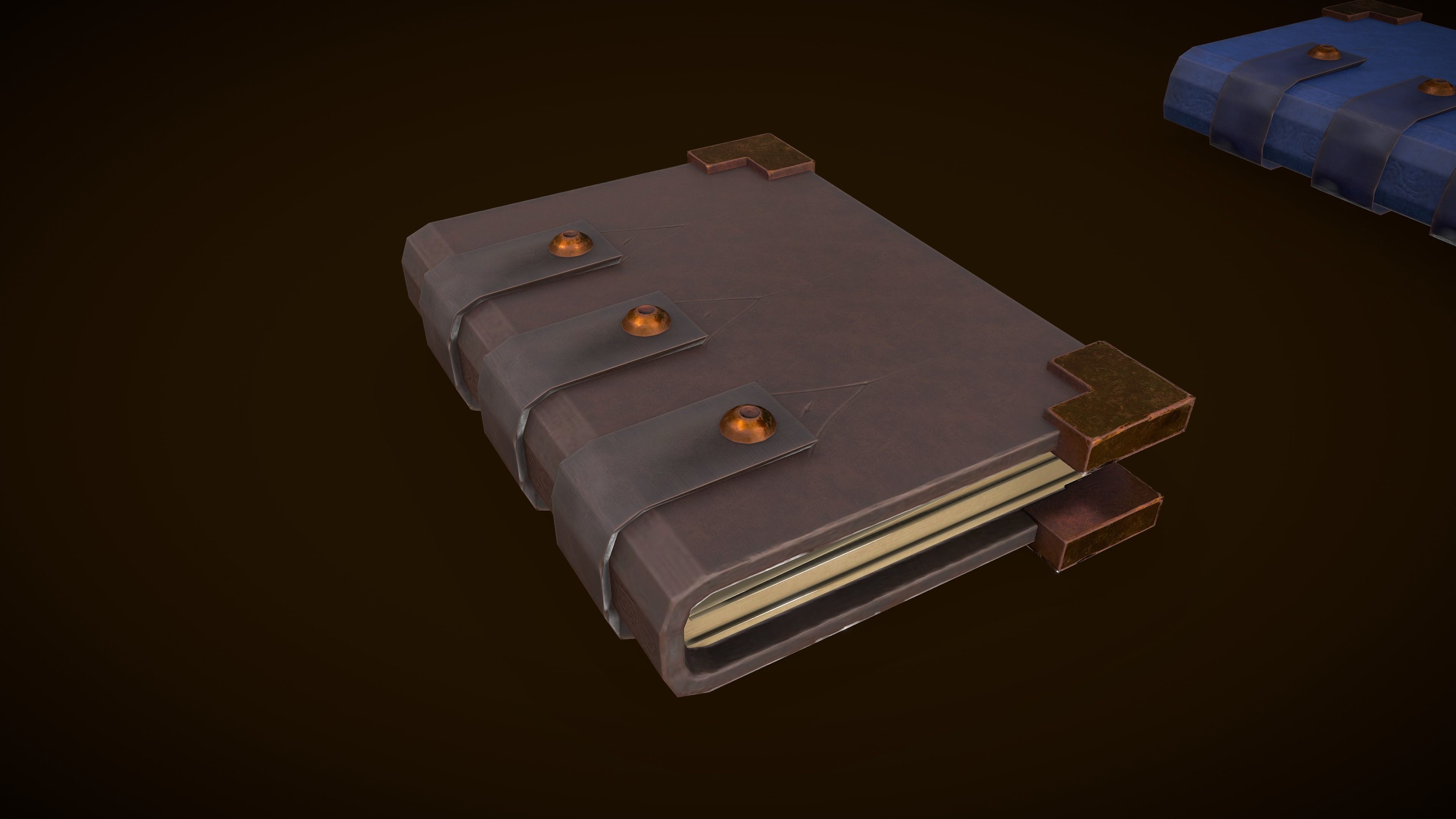 Stylized PBR Book Pack Low-poly 3D model_3
