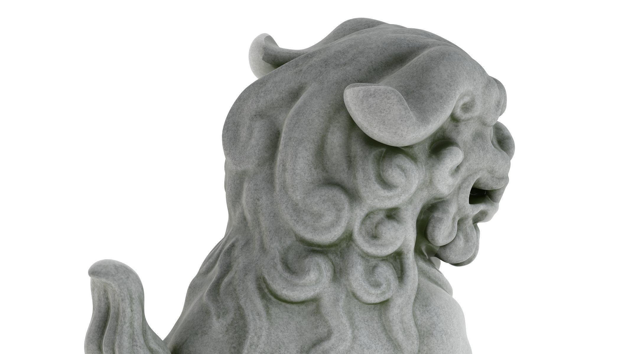 Komainu Statue  Low-poly 3D model_7