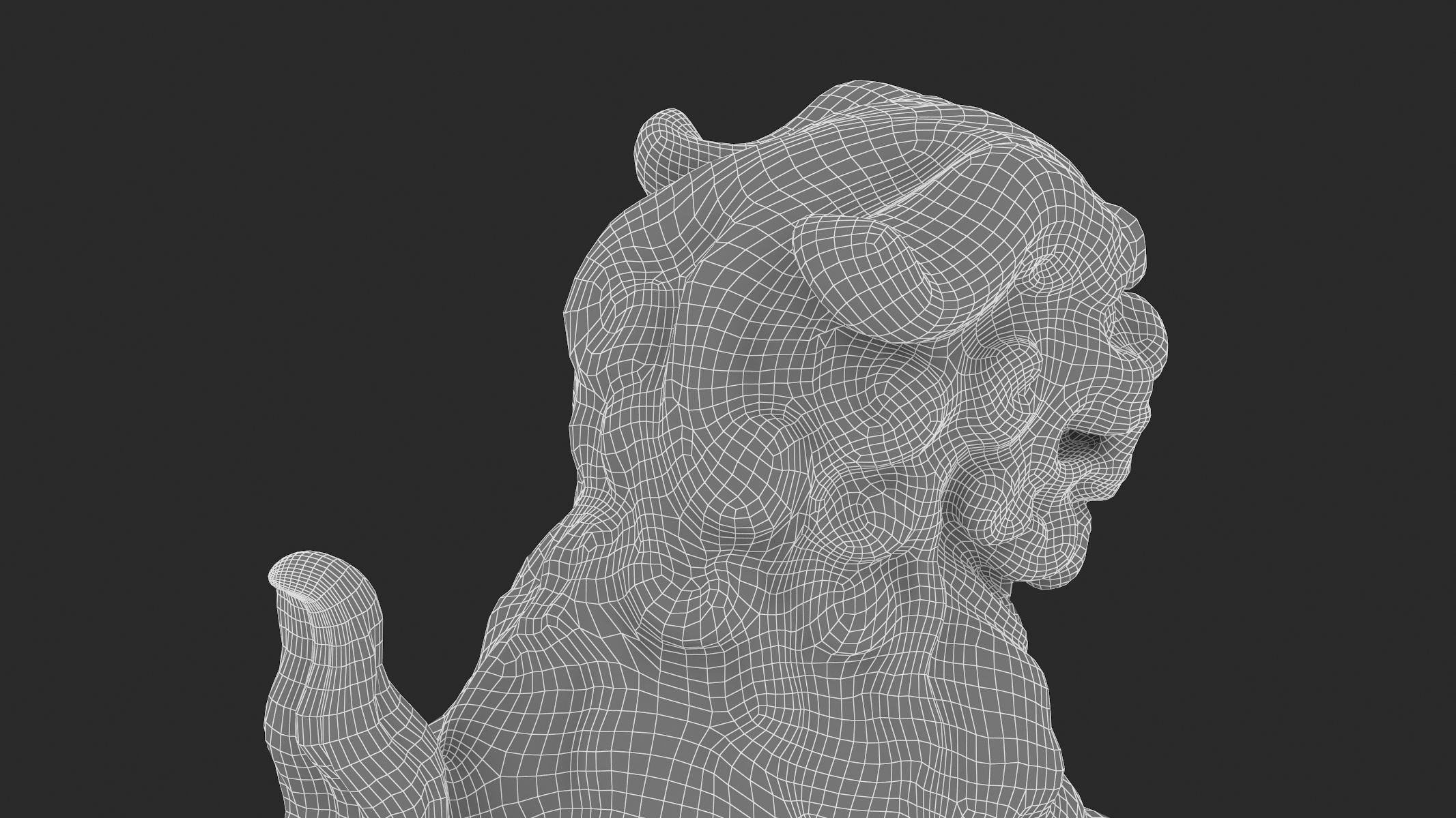 Komainu Statue  Low-poly 3D model_17