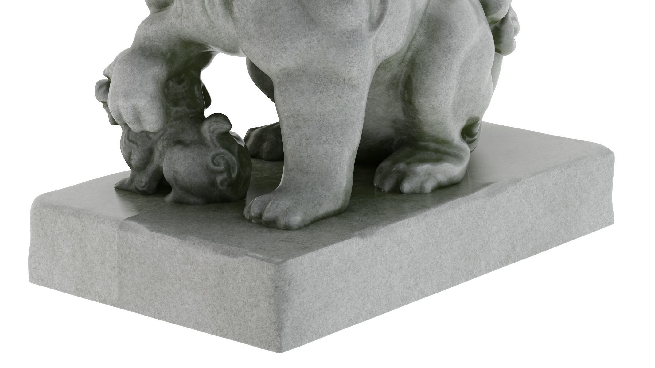 Komainu Statue  Low-poly 3D model_9