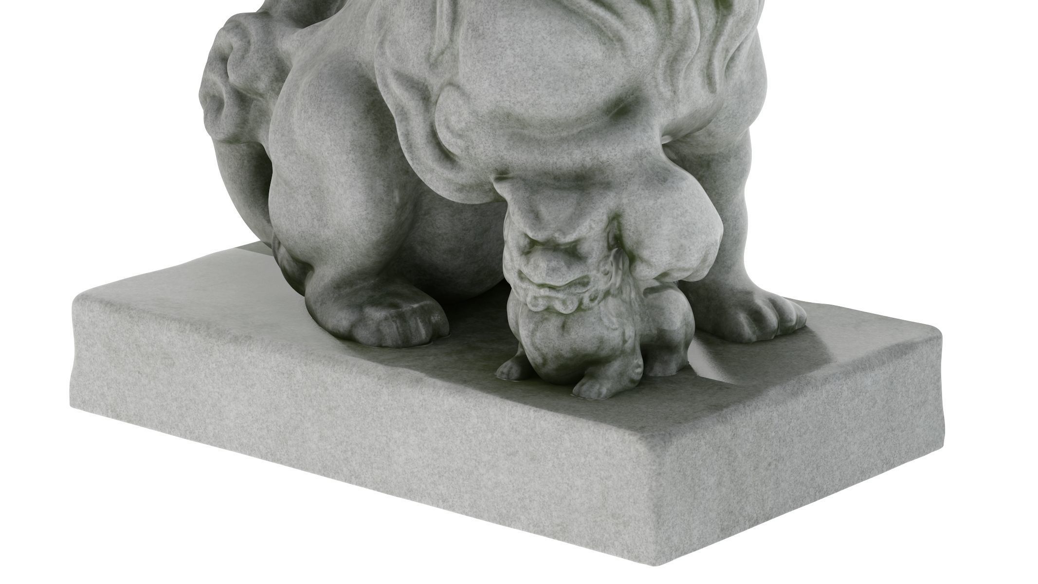 Komainu Statue  Low-poly 3D model_6