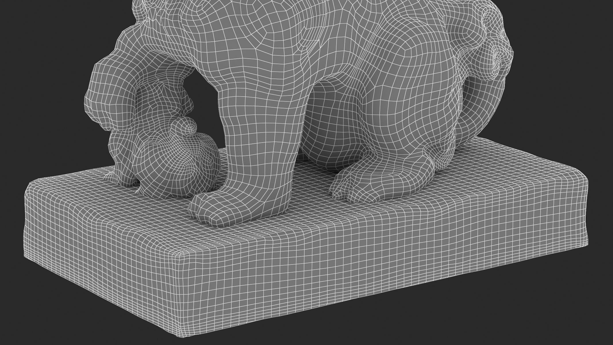 Komainu Statue  Low-poly 3D model_19