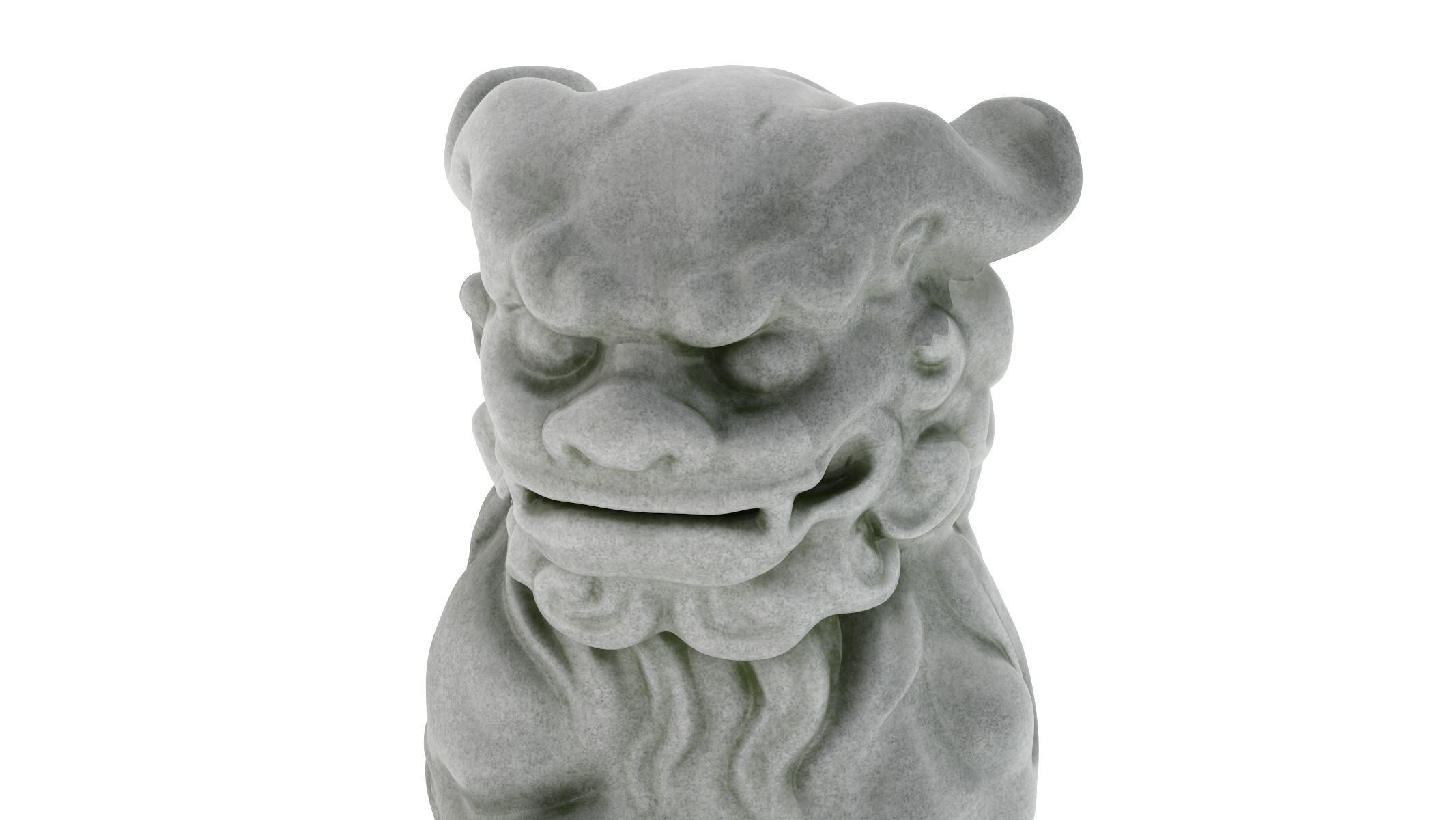 Komainu Statue  Low-poly 3D model_5