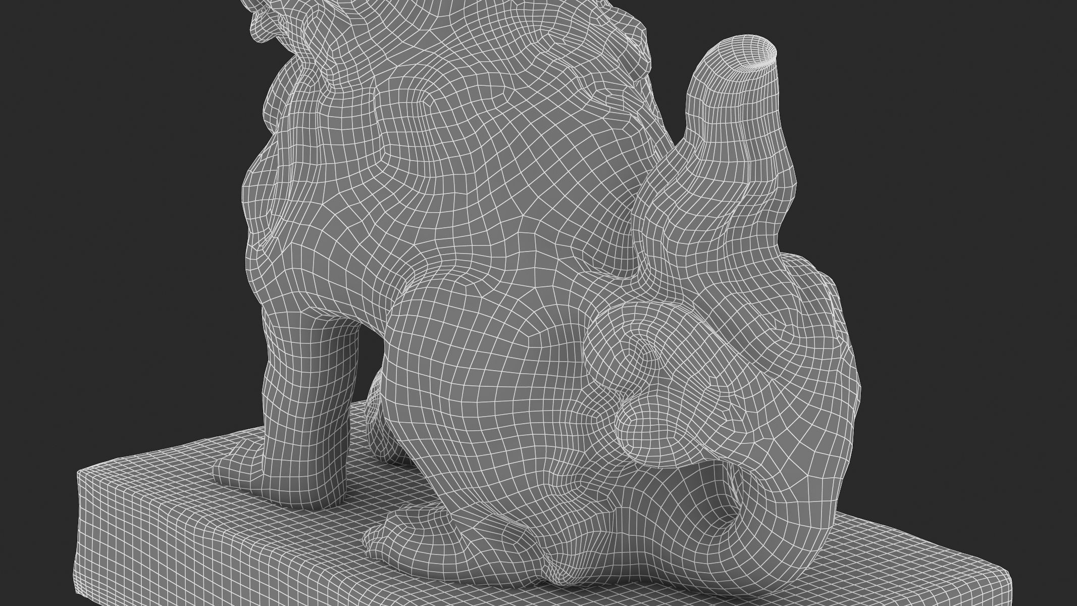 Komainu Statue  Low-poly 3D model_18