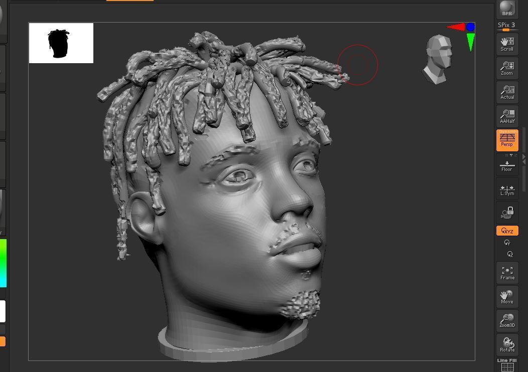 Juice Wrld Bust Sculpture 3D print model_1