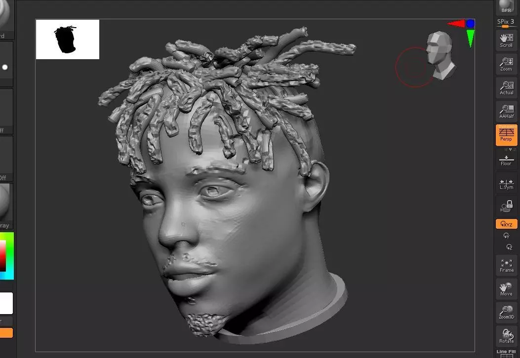 Juice Wrld Bust Sculpture 3D print model_0