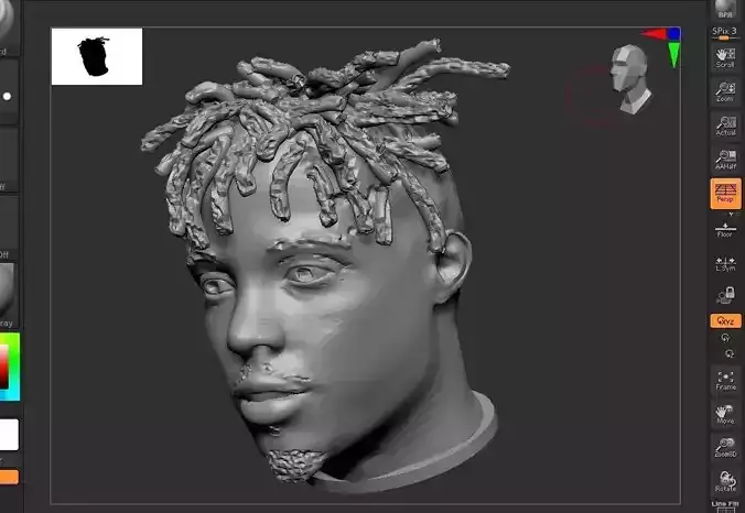 Juice Wrld Bust Sculpture 3D print model