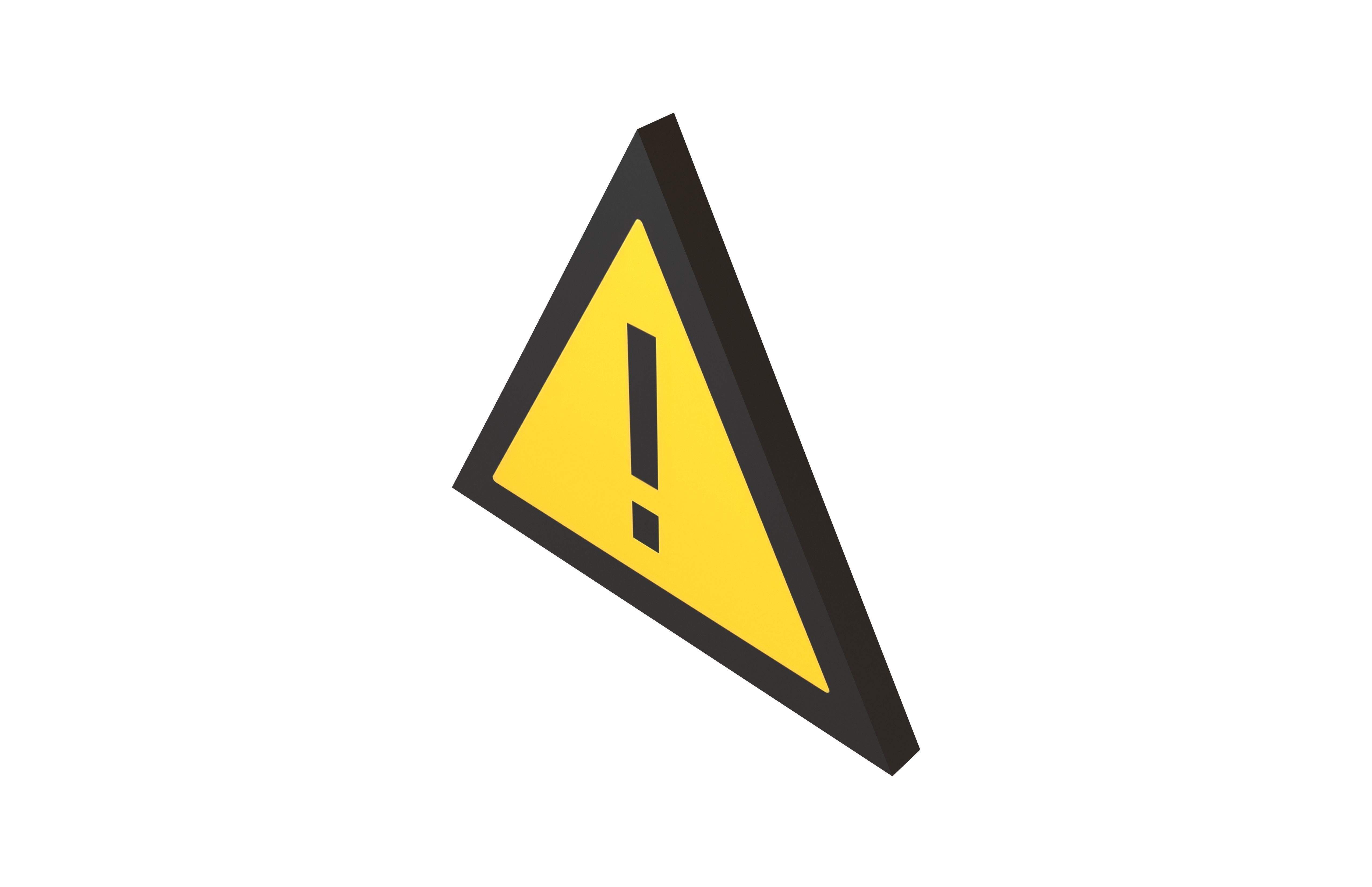 Danger Sign v1 001 Low-poly 3D model_3
