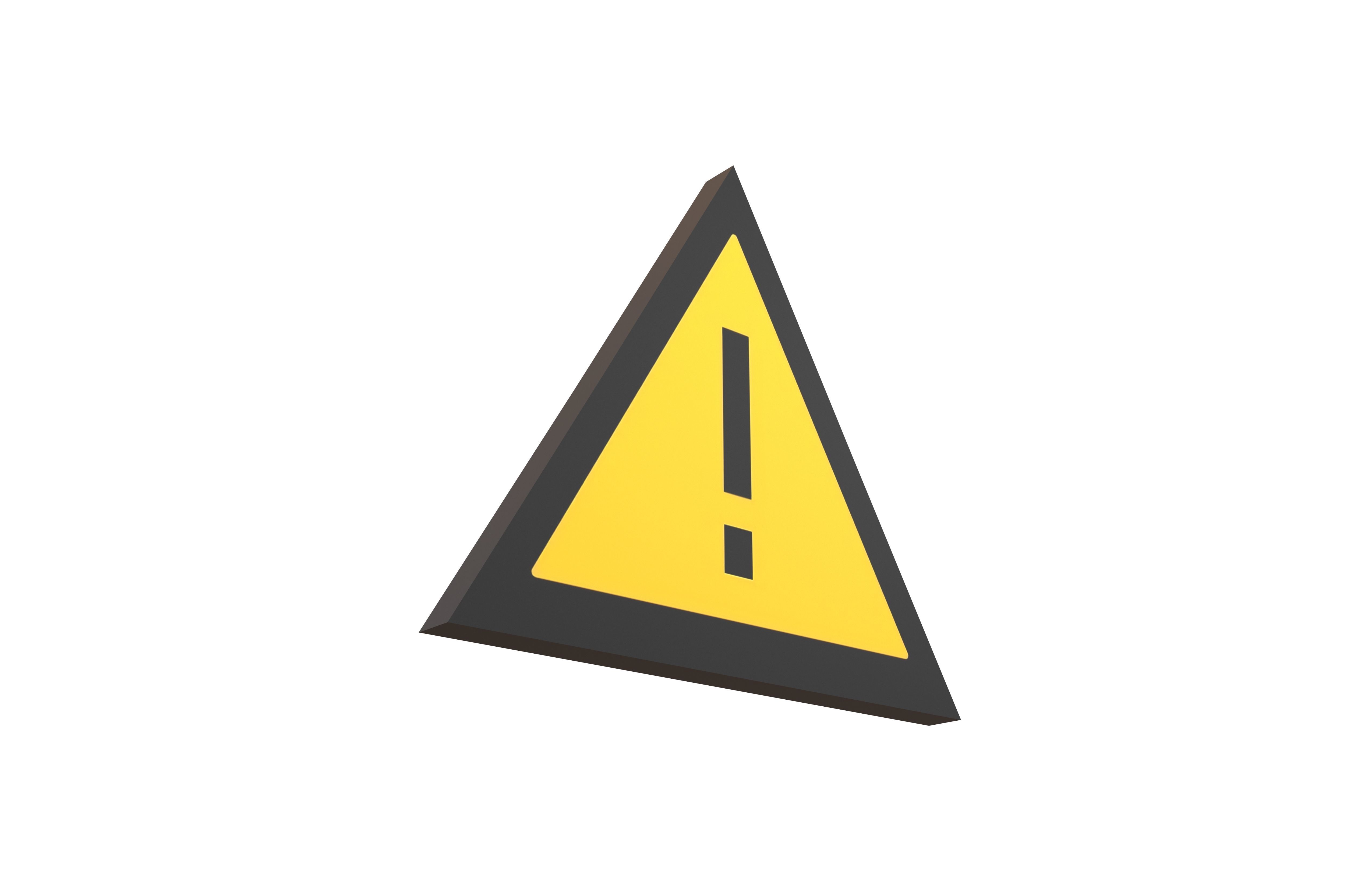 Danger Sign v1 001 Low-poly 3D model_4