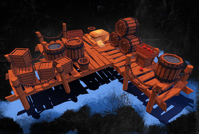 PIXEL PROPS Low-poly 3D model