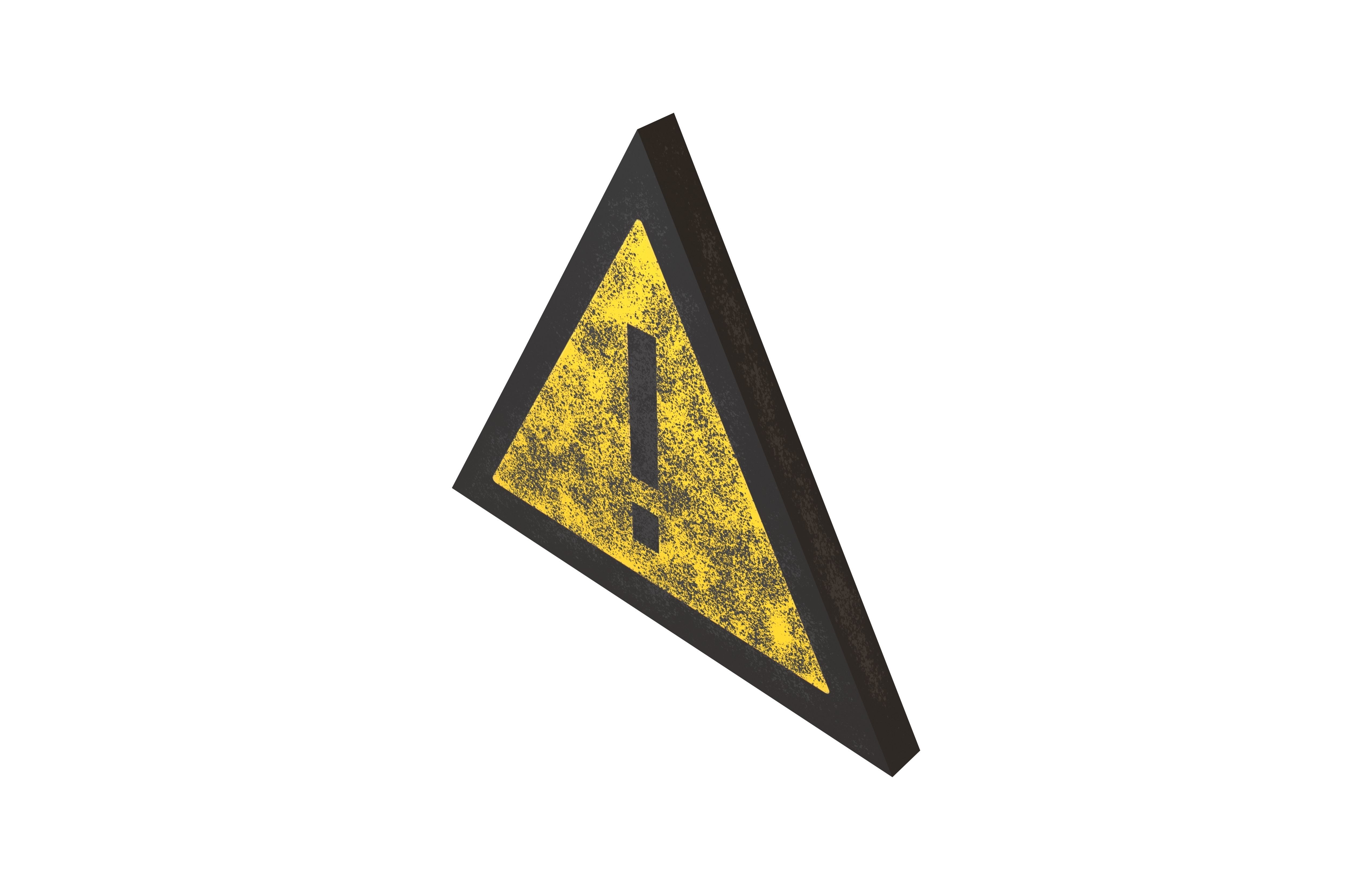 Danger Sign v1 002 Low-poly 3D model_1