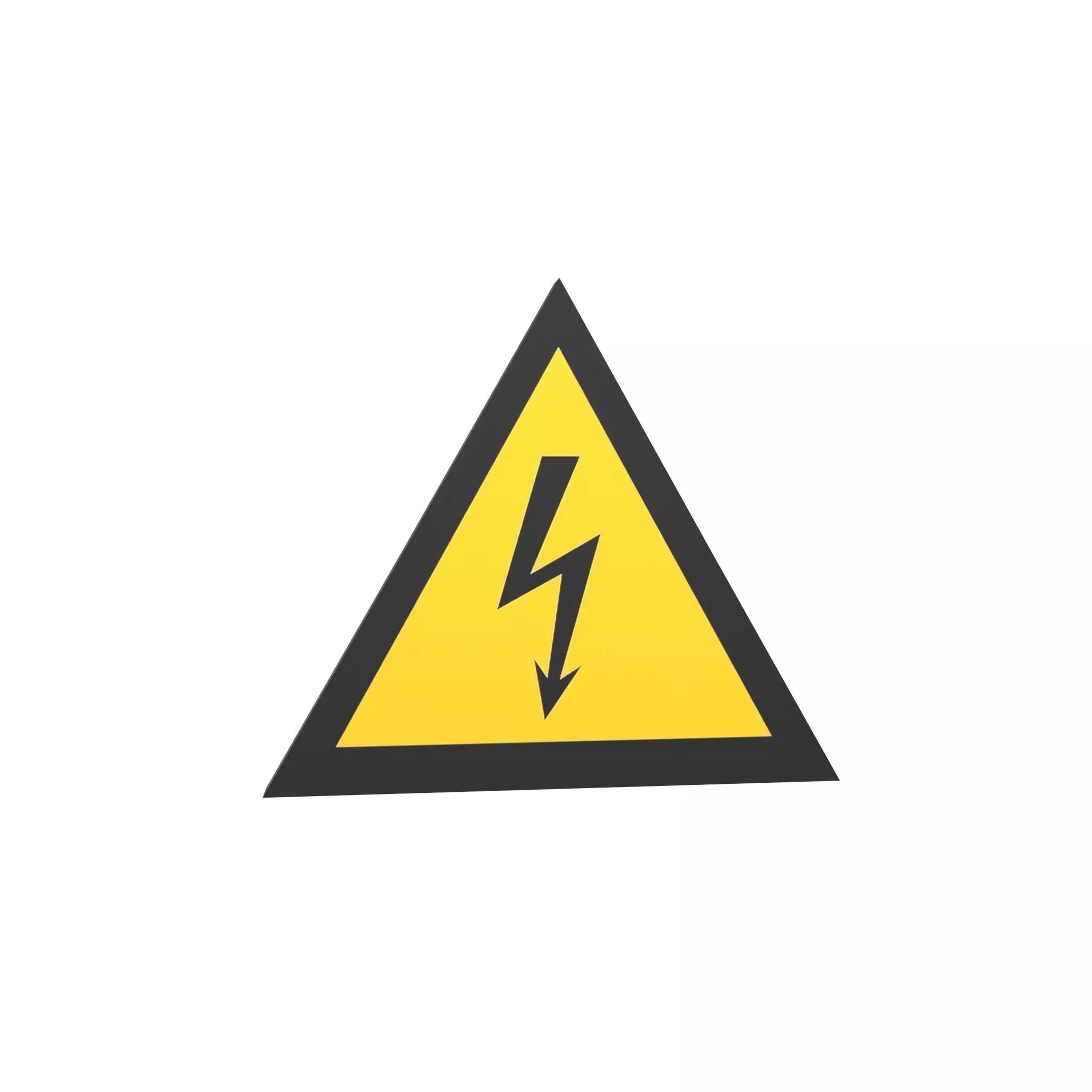 Danger Sign v2 001 Low-poly 3D model_0