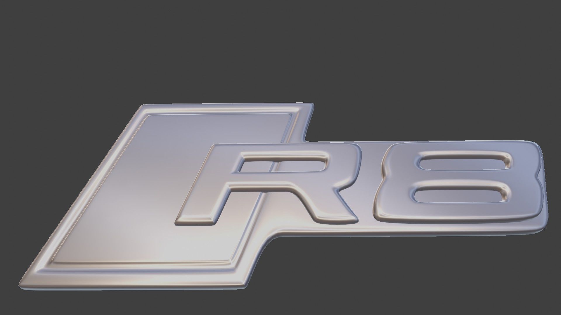 Audi Logo R8 for sport Car frontal 3D model | CGTrader