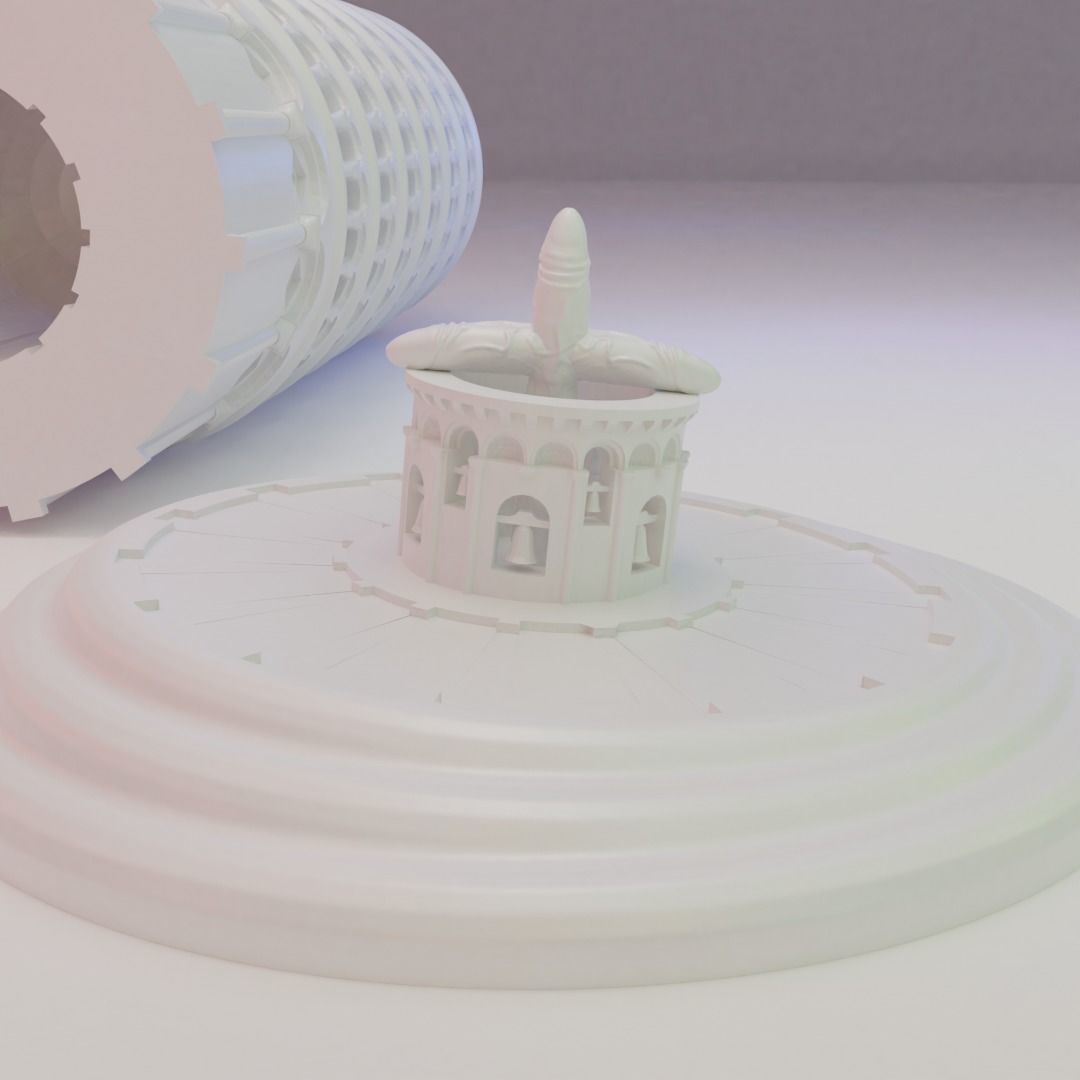 Leaning Tower of Pisa 3D print model_2