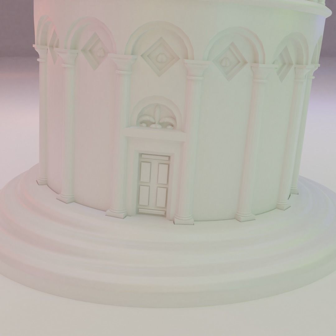 Leaning Tower of Pisa 3D print model_3