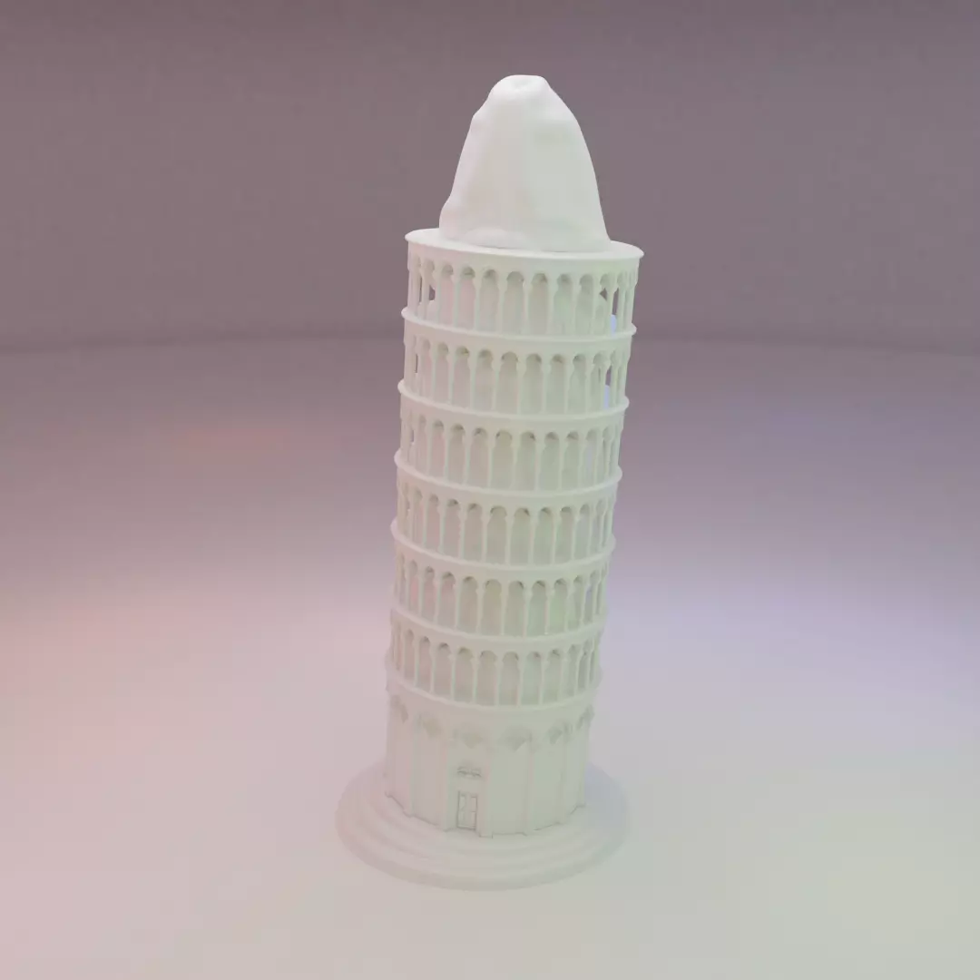 Leaning Tower of Pisa 3D print model_0