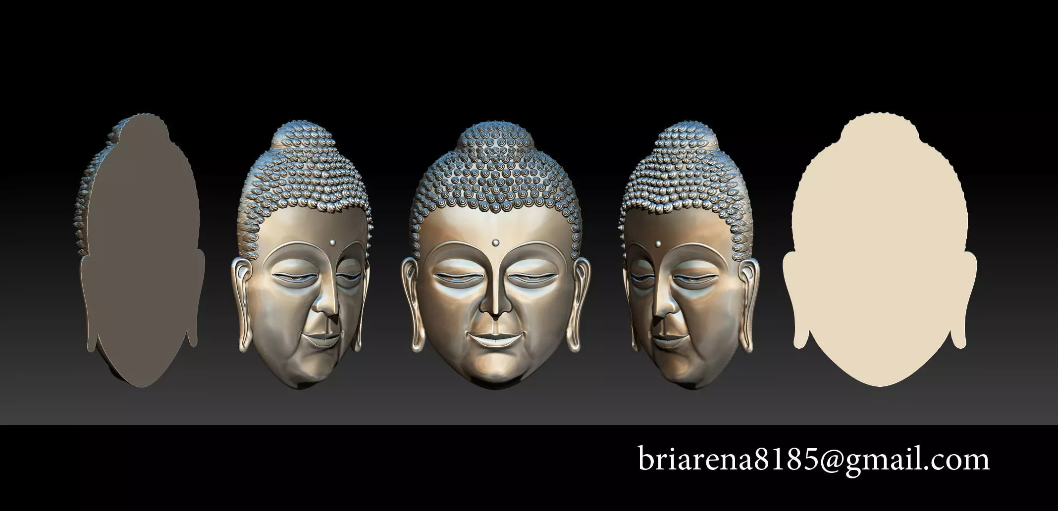 Buddha Face 3D print model