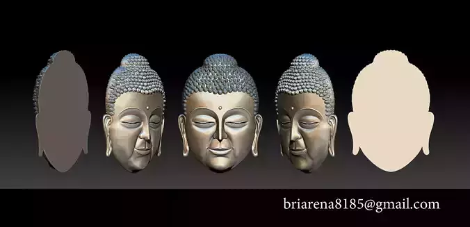 Buddha Face  3D print model