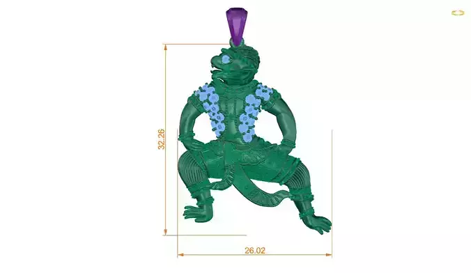 pendant Hanuman 3D print model