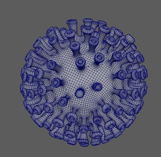 Corona Covid 19 model Low-poly 3D model_23