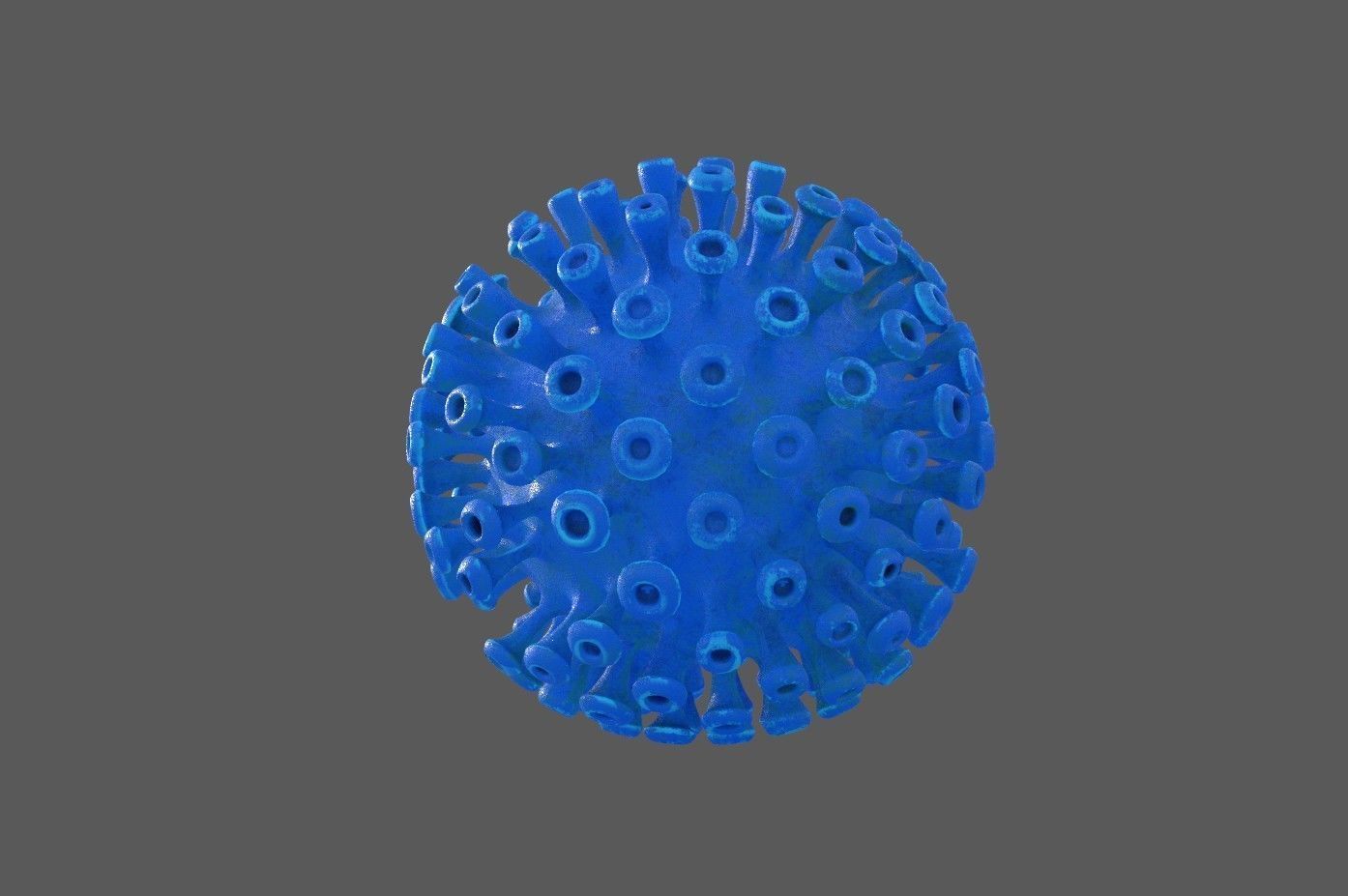 Corona Covid 19 model Low-poly 3D model_3