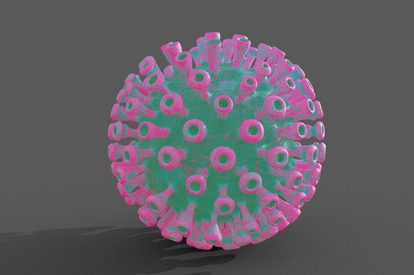 Corona Covid 19 model Low-poly 3D model_11