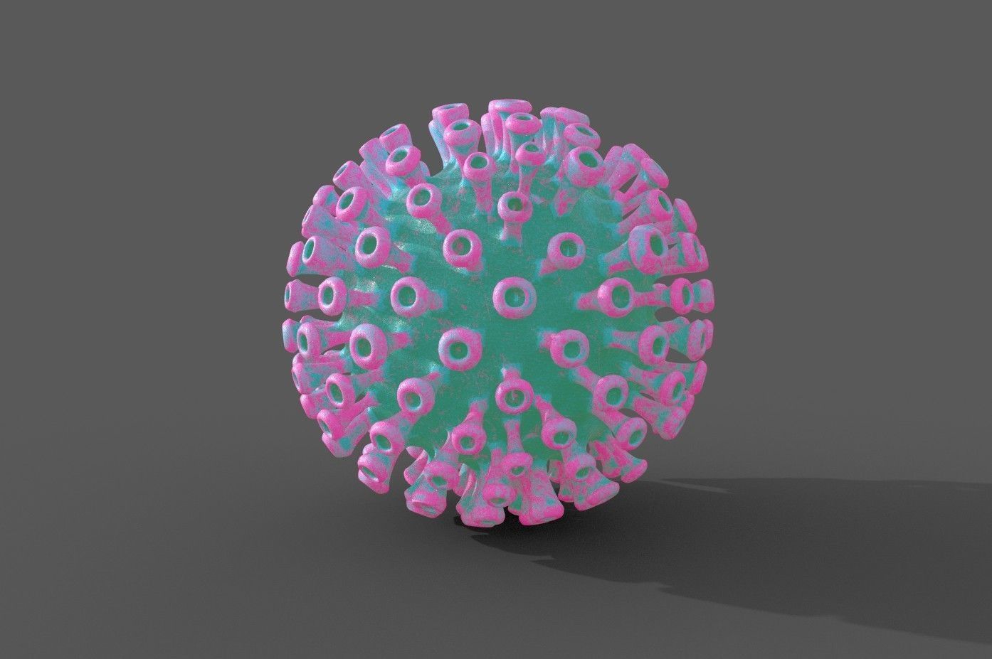 Corona Covid 19 model Low-poly 3D model_7