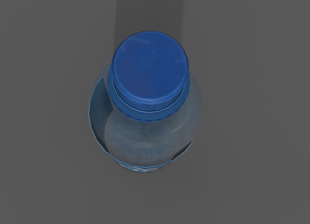 Water Bottle with fine word art ready to use Low-poly 3D model_3