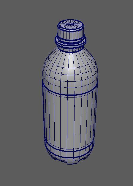 Water Bottle with fine word art ready to use Low-poly 3D model_15