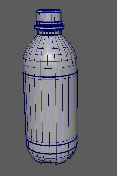 Water Bottle with fine word art ready to use Low-poly 3D model_9