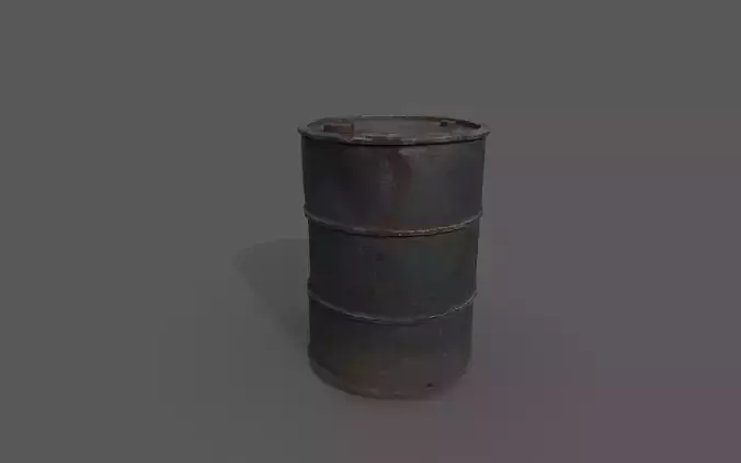 Used aged oil barrel