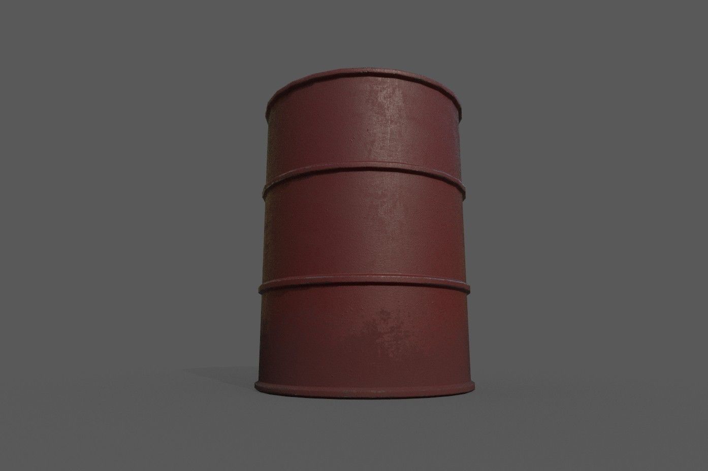 Oil Barrel Low-poly 3D model_6
