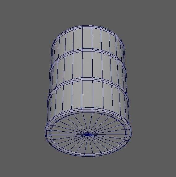 Oil Barrel Low-poly 3D model_10