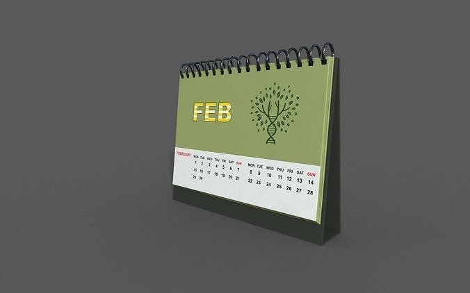 Celendar model ready for use Low-poly 3D model