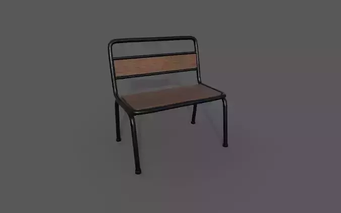 Wood chair in park garden or street