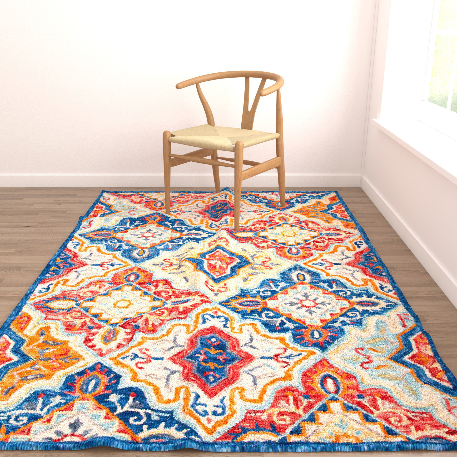 Rugs No 224 Low-poly 3D model_3