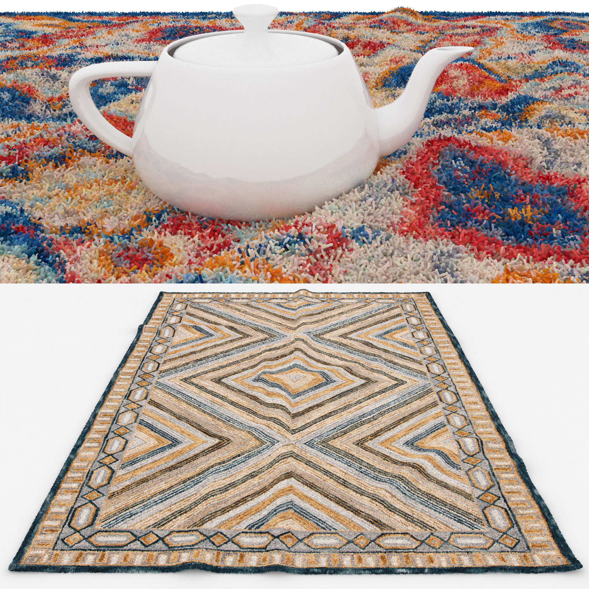 Rugs No 224 Low-poly 3D model_1