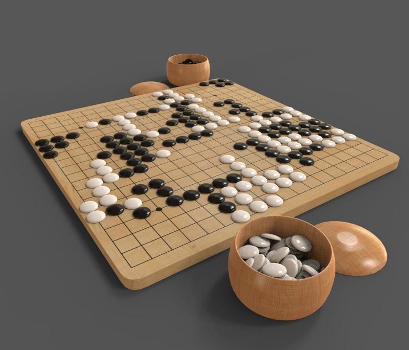 The GO Game 3D model_2