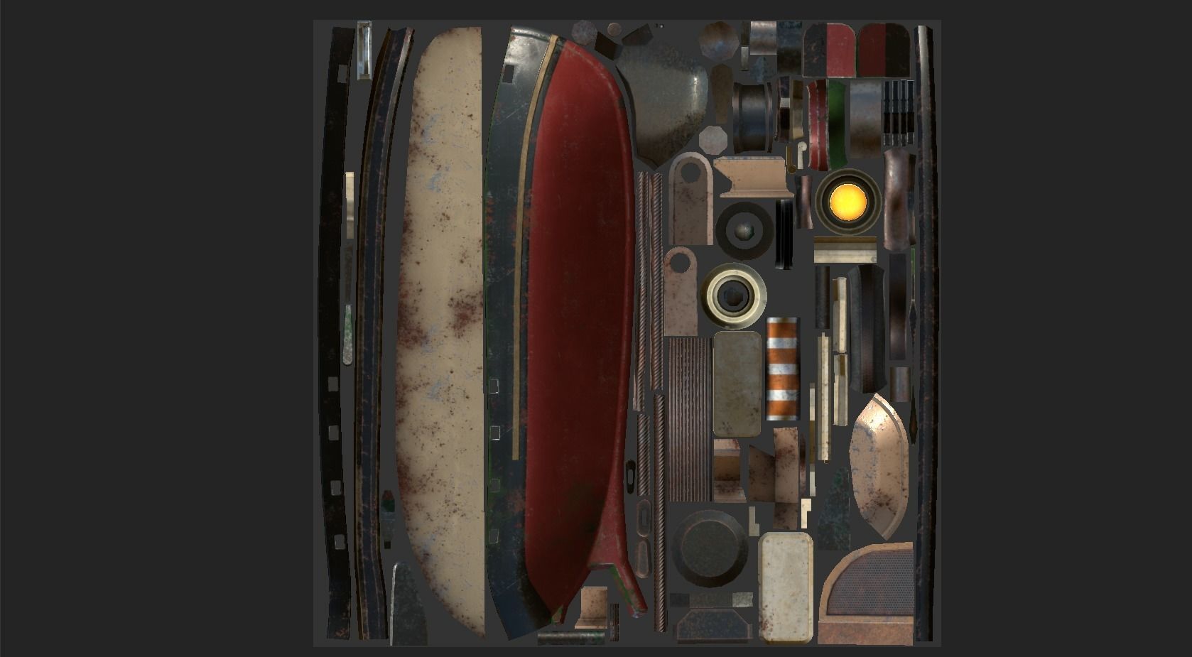 Old Tug Boat Low-poly 3D model_21