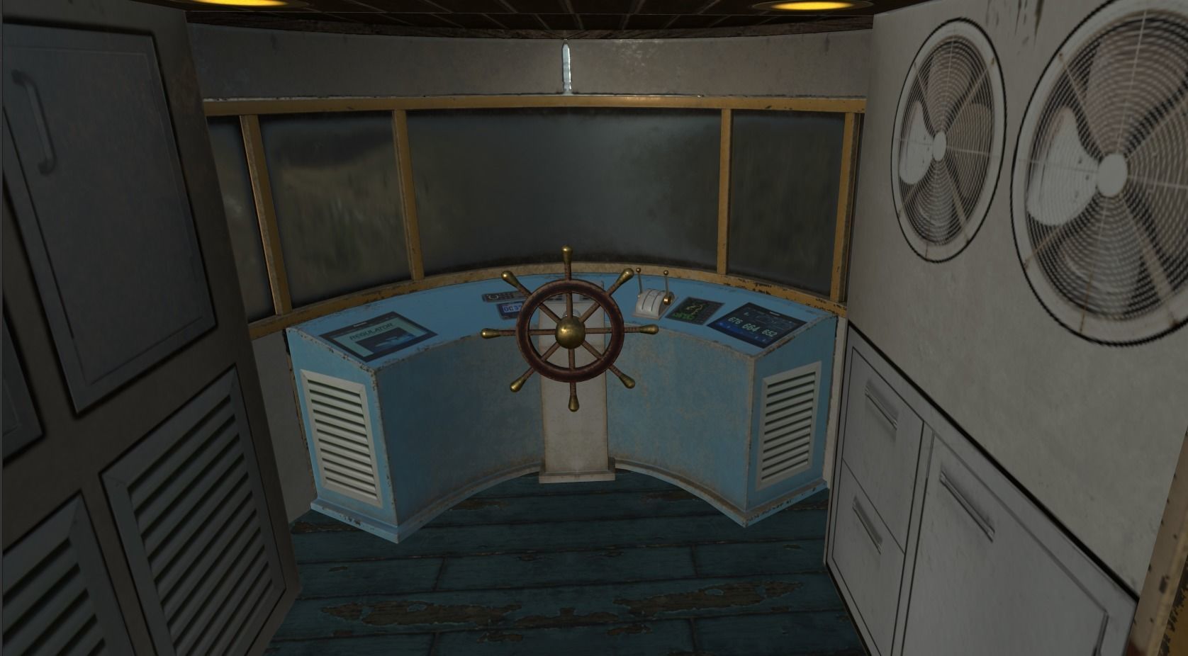 Old Tug Boat Low-poly 3D model_17